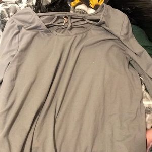 Gray long sleeve dress shirt